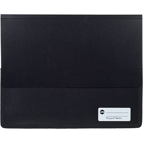 Image for MARBIG POLYPICK DOCUMENT WALLET HEAVY DUTY A4 BLACK from Albany Office Products Depot