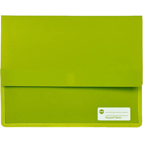 Image for MARBIG POLYPICK DOCUMENT WALLET HEAVY DUTY A4 LIME from MOE Office Products Depot Mackay & Whitsundays