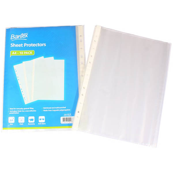 Image for BANTEX ECONOMY SHEET PROTECTORS 35 MICRON A4 CLEAR PACK 10 from Office Products Depot Gold Coast