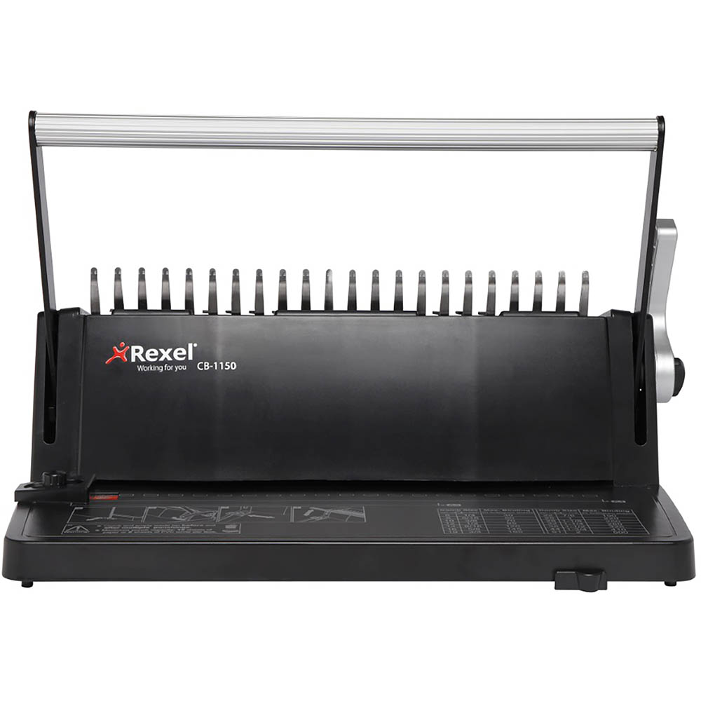 Image for REXEL CB1150 MANUAL BINDING MACHINE PLASTIC COMB BLACK from OFFICEPLANET OFFICE PRODUCTS DEPOT