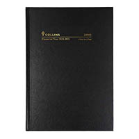 collins 24m4.p99 financial year diary 2 days to page a4 black