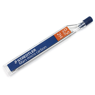 Image for STAEDTLER 250 MARS MICRO CARBON MECHANICAL PENCIL LEAD REFILL 2H 0.5MM TUBE 12 from Total Supplies Pty Ltd
