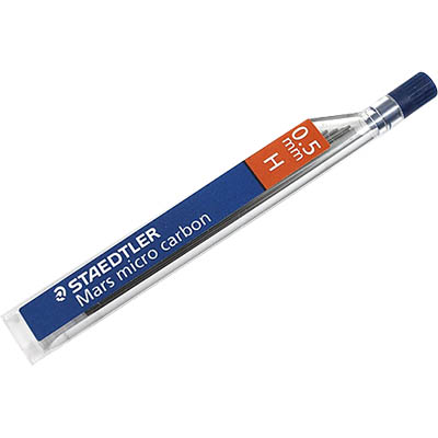 Image for STAEDTLER 250 MARS MICRO CARBON MECHANICAL PENCIL LEAD REFILL H 0.5MM TUBE 12 from MOE Office Products Depot Mackay & Whitsundays