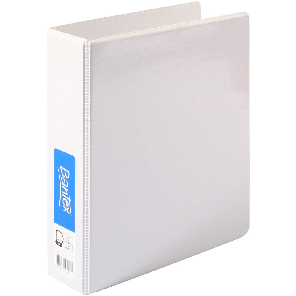 Image for BANTEX INSERT RING BINDER 2D 38MM A5 WHITE from Total Supplies Pty Ltd