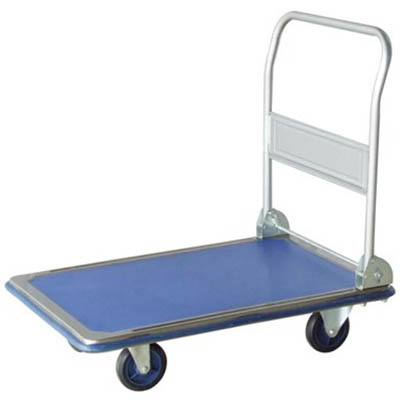 Image for DURUS PLATFORM TROLLEY 300KG BLUE/SILVER from Barkers Rubber Stamps & Office Products Depot