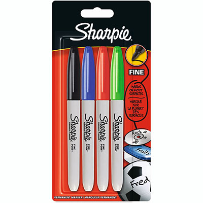 Image for SHARPIE PERMANENT MARKER BULLET FINE 1.0MM BUSINESS ASSORTED PACK 4 from MOE Office Products Depot Mackay & Whitsundays