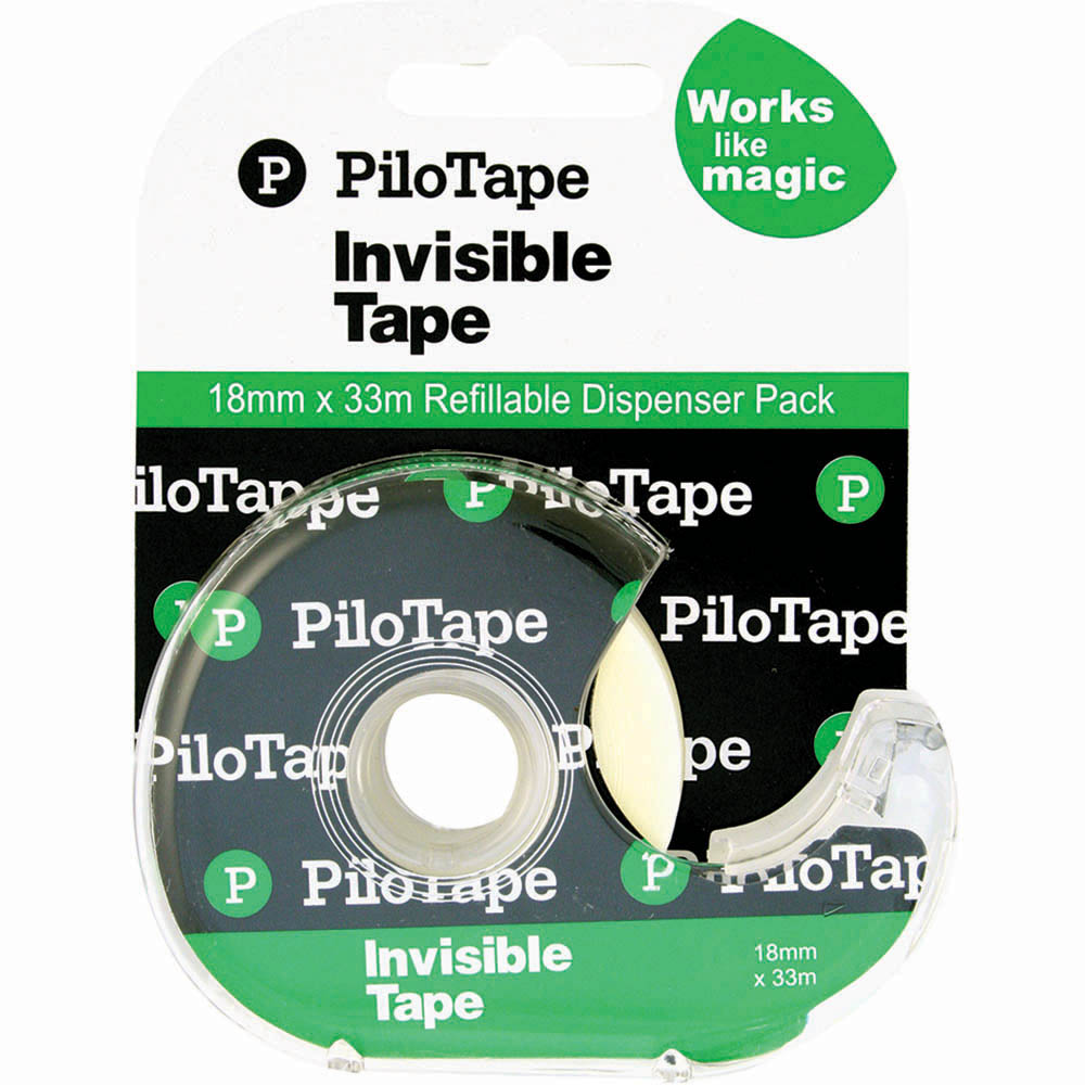 Image for PILOTAPE INVISIBLE TAPE WITH DISPENSER 18MM X 33M from Ross Office Supplies Office Products Depot