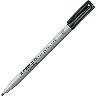 Image for STAEDTLER 312 LUMOCOLOR NON-PERMANENT MARKER CHISEL 2.5MM BLACK from Total Supplies Pty Ltd