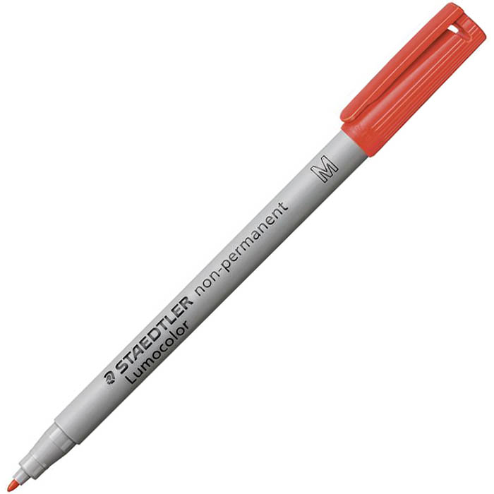 Image for STAEDTLER 315 LUMOCOLOR NON-PERMANENT MARKER BULLET MEDIUM 1.0MM RED BOX 10 from Albany Office Products Depot