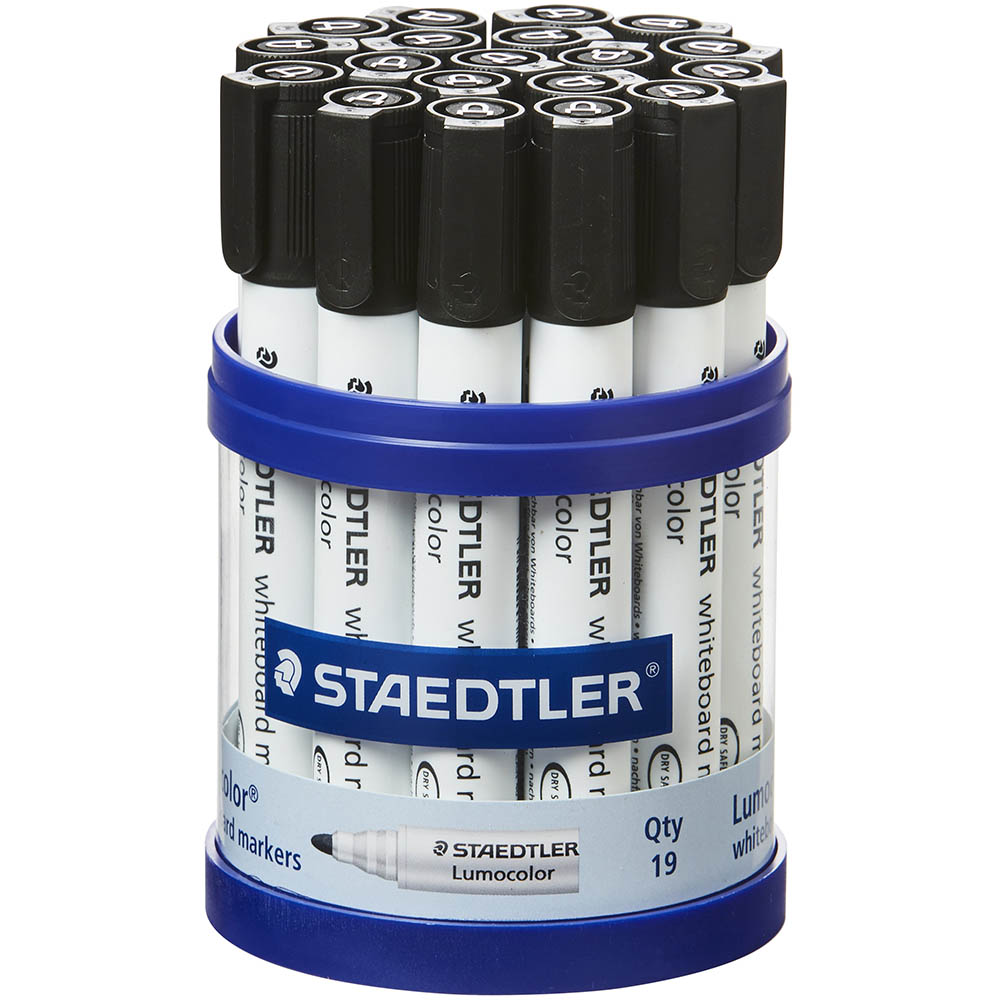 Image for STAEDTLER 351 LUMOCOLOR WHITEBOARD MARKER BULLET BLACK CUP 19 from MOE Office Products Depot Mackay & Whitsundays