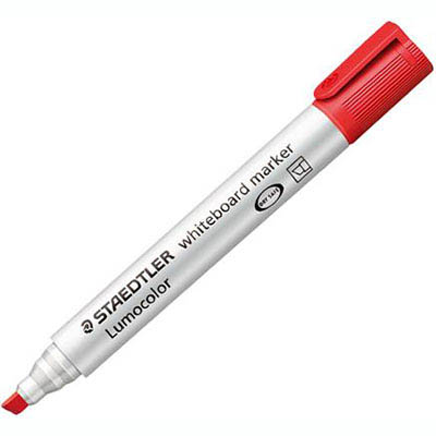 Image for STAEDTLER 351 LUMOCOLOR WHITEBOARD MARKER CHISEL RED from Total Supplies Pty Ltd