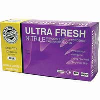 ultra fresh nitrile powder gloves small box 100