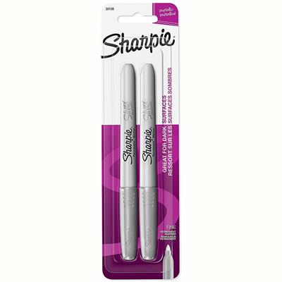 Image for SHARPIE PERMANENT MARKER BULLET FINE 1.0MM METALLIC SILVER PACK 2 from Ross Office Supplies Office Products Depot