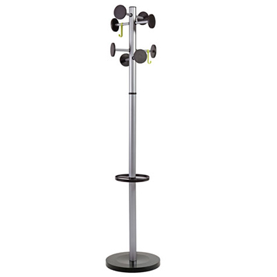 Image for ALBA COAT RACK STAND 3 SILVER / BLACK from Ross Office Supplies Office Products Depot