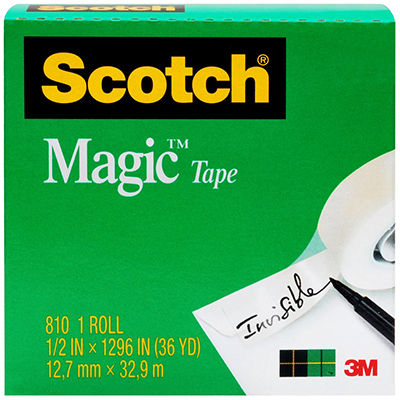 Image for SCOTCH 810 MAGIC TAPE 12MM X 33M from Barkers Rubber Stamps & Office Products Depot