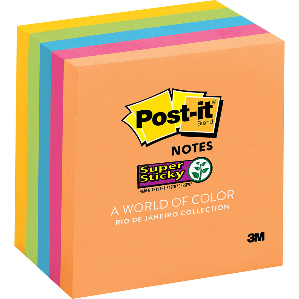 Image for POST-IT 6545-SSUC SUPER STICKY NOTES 76 X 76MM RIO DE JANEIRO PACK 5 from Total Supplies Pty Ltd