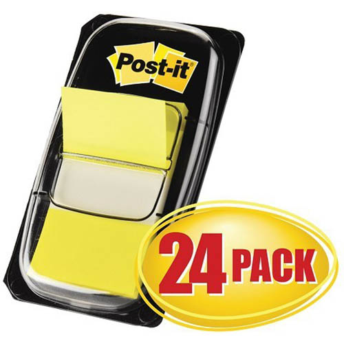Image for POST-IT 680-5-24CP FLAGS YELLOW CABINET PACK 24 from MOE Office Products Depot Mackay & Whitsundays