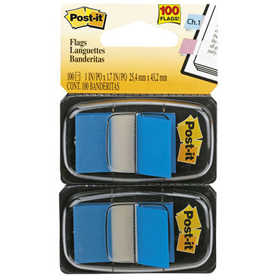 Image for POST-IT 680-BE2 FLAGS BLUE TWIN PACK 100 from OFFICEPLANET OFFICE PRODUCTS DEPOT