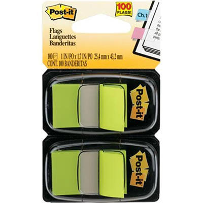 Image for POST-IT 680-BG2 FLAGS BRIGHT GREEN TWIN PACK 100 from Office Products Depot