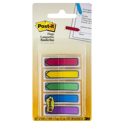 Image for POST-IT 684-ARR1 ARROW FLAGS 5 PRIMARY ASSORTED PACK 100 from Office Business Office Products Depot