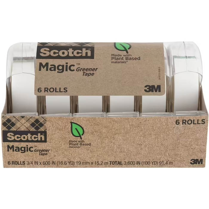 Image for SCOTCH MAGIC GREENER TAPE ON DISPENSER 19MM X 15.2M PACK 6 from Total Supplies Pty Ltd