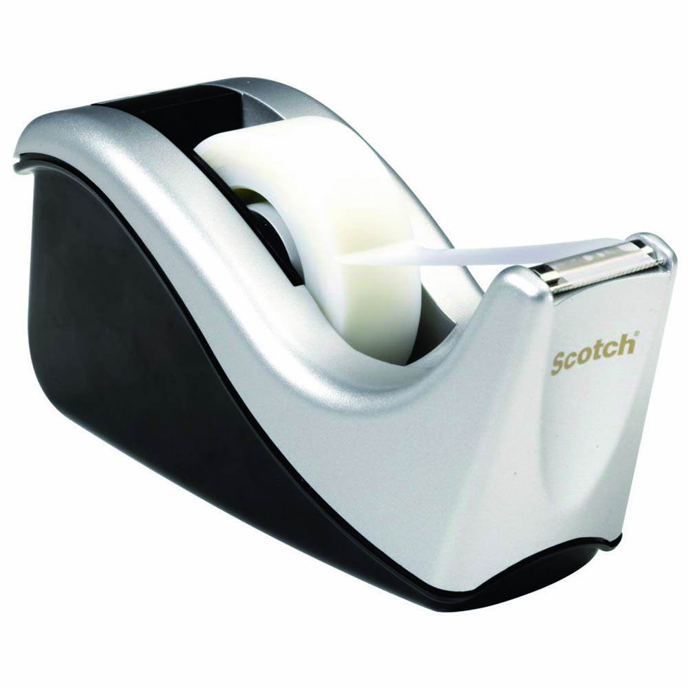 Image for SCOTCH C60-ST DESKTOP TAPE DISPENSER SILVERTECH SILVER/BLACK from Barkers Rubber Stamps & Office Products Depot