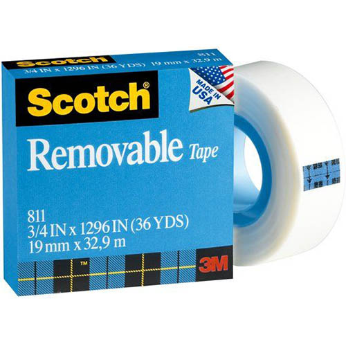 Image for SCOTCH 811 REMOVABLE MAGIC TAPE 19MM X 33M from MOE Office Products Depot Mackay & Whitsundays