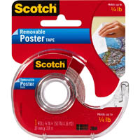scotch 109 poster mounting tape removable 19mm x 3.8m clear