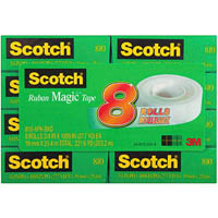 scotch 810 magic tape 19mm x 25m pack 8