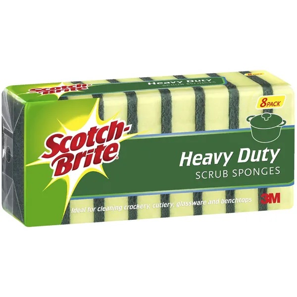 Image for SCOTCH-BRITE HEAVY DUTY FOAM SCRUB SCOURER SPONGE PACK 8 from Office Products Depot