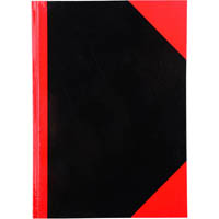 black and red notebook casebound ruled 200 page a6 gloss cover