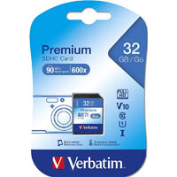verbatim premium sdhc memory card class 10 32gb