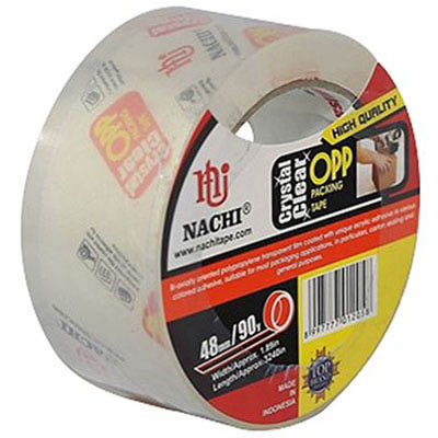 Image for NACHI 625 CRYSTAL CLEAR PACKAGING TAPE 48MM X 50M from MOE Office Products Depot Mackay & Whitsundays