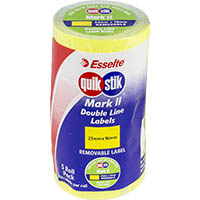 quikstik mark ii pricing gun label removable 1000 labels/roll 23 x 16mm fluoro yellow pack 5