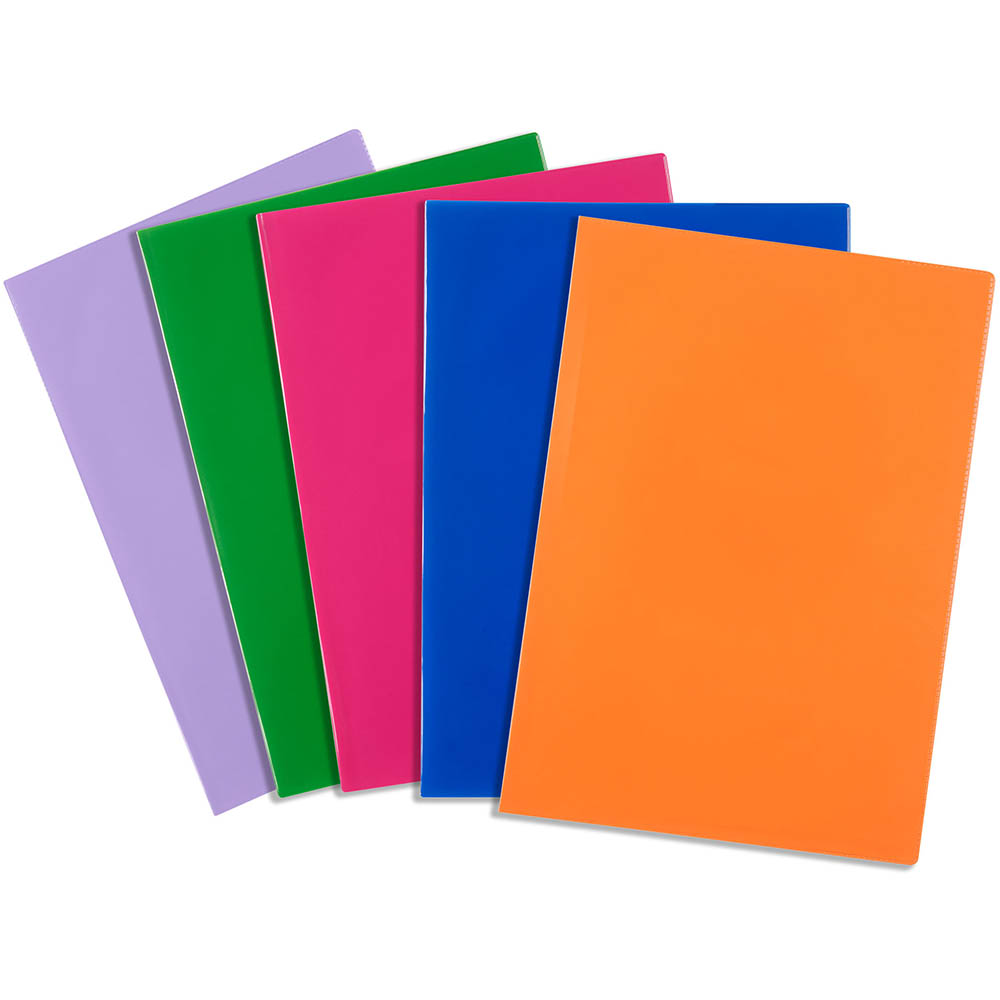 Image for CONTACT BOOK SLEEVES 9 X 7 INCH ASSORTED SOLID PACK 5 from Ross Office Supplies Office Products Depot