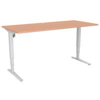 conset 501-43 electric height adjustable desk 1800 x 800mm beech/white