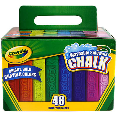 Image for CRAYOLA WASHABLE SIDEWALK CHALK ASSORTED PACK 48 from Ross Office Supplies Office Products Depot