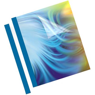 Image for FELLOWES THERMAL BINDING COVER 1.5MM A4 BLUE BACK / CLEAR FRONT PACK 100 from Office Products Depot Gold Coast
