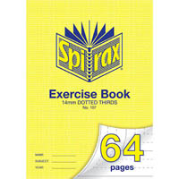 spirax 107 exercise book 14mm dotted thirds 70gsm a4 64 page