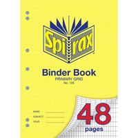 spirax 126 binder book primary grid a4 48 page