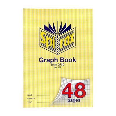 Image for SPIRAX 132 GRAPH BOOK 5MM GRID A4 48 PAGE from Office Products Depot
