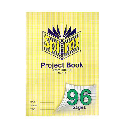 Image for SPIRAX 144 PROJECT BOOK 8MM RULED A4 96 PAGE from Total Supplies Pty Ltd