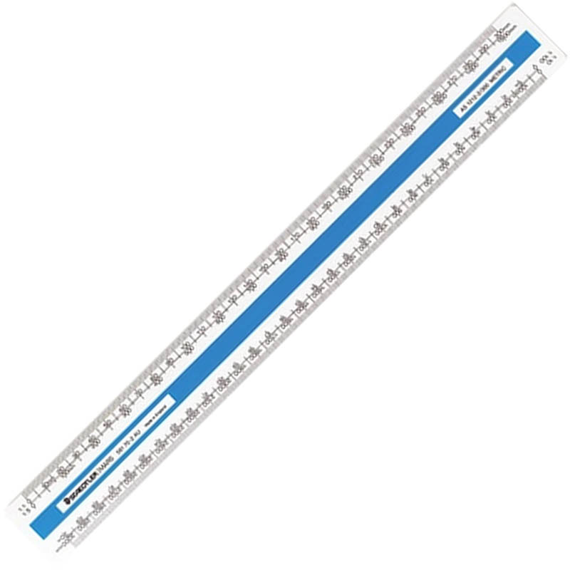 Image for STAEDTLER 561 70-2 MARS OVAL SCALE RULER 300MM WHITE from Total Supplies Pty Ltd