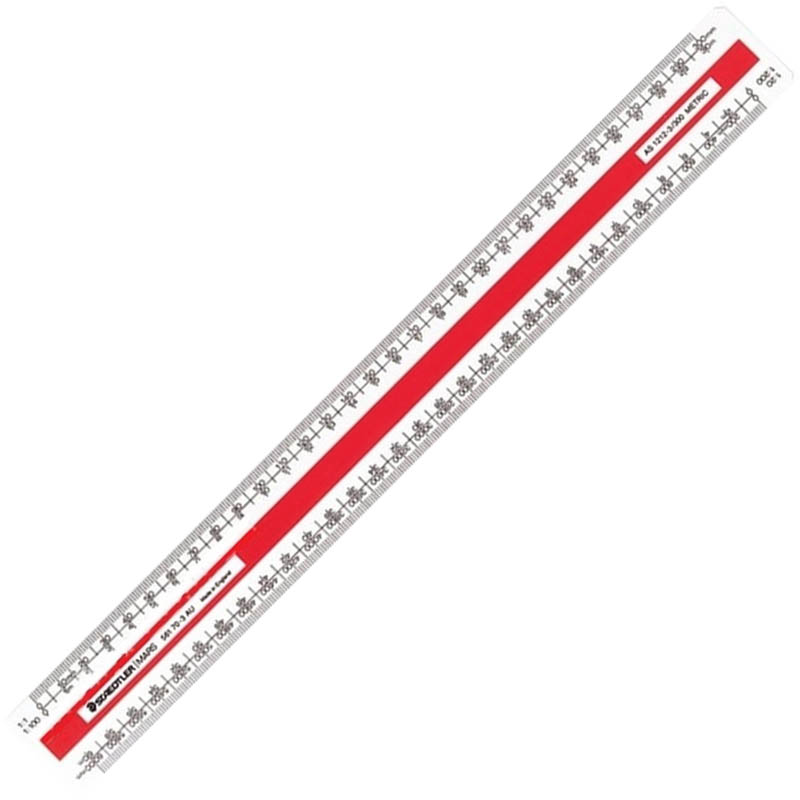 Image for STAEDTLER 561 70-3 MARS OVAL SCALE RULES 300MM WHITE from Total Supplies Pty Ltd