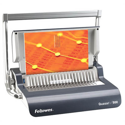 Image for FELLOWES QUASAR+ 500 MANUAL BINDING MACHINE PLASTIC COMB GREY from Total Supplies Pty Ltd