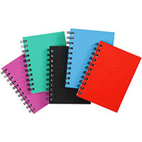 spirax 510 notebook spiral bound hard cover 200 page a6 assorted