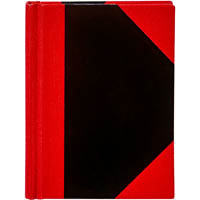 spirax notebook casebound ruled 100 leaf a4 black/red