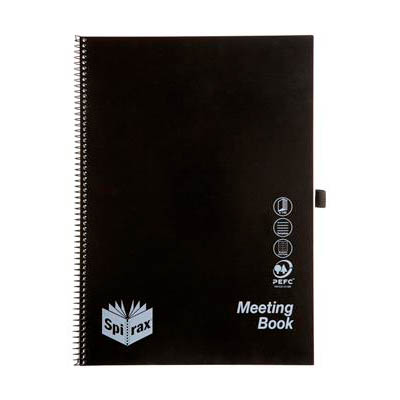 Image for SPIRAX P703 MEETING BOOK SPIRAL BOUND A4 140 PAGE BLACK from MOE Office Products Depot Mackay & Whitsundays