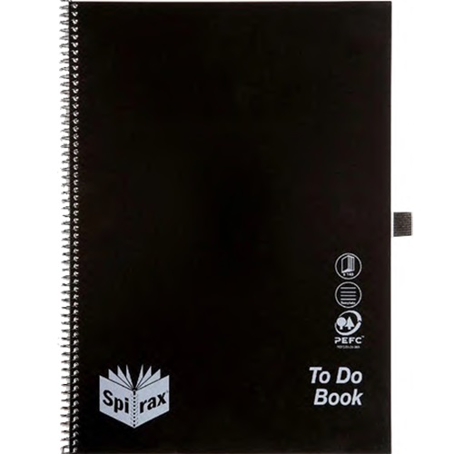Image for SPIRAX P704 NOTEBOOK TO DO LIST 140 PAGE A4 BLACK from Office Products Depot Gold Coast