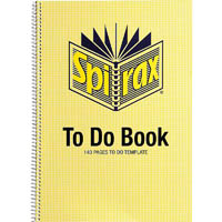spirax 706 notebook to do list 140 page a4
